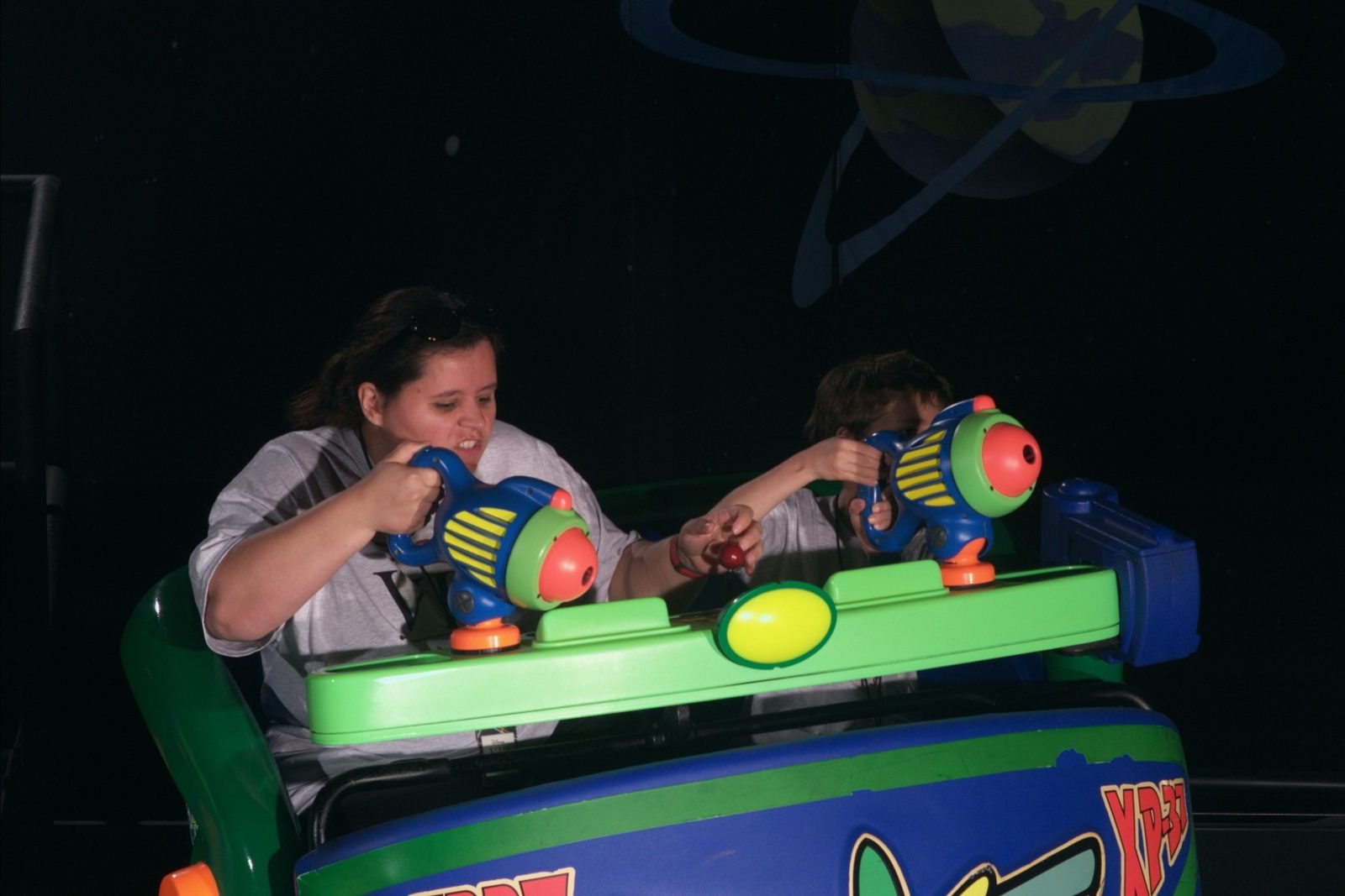 Battling through the Buzz Lightyear ride