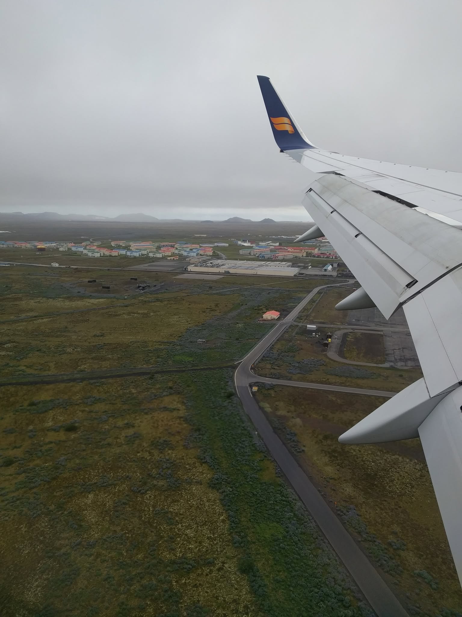 Coming down into Keflavik on Icelandair