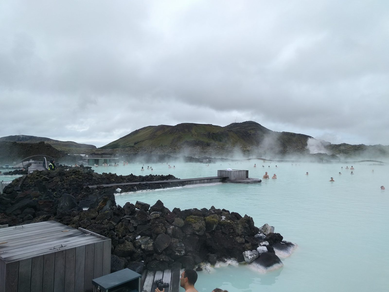 Steam rising over the Blue Lagoon