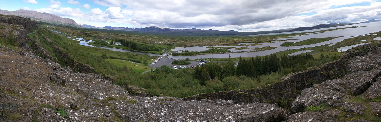 The river plain from the overlook at Þingvellir