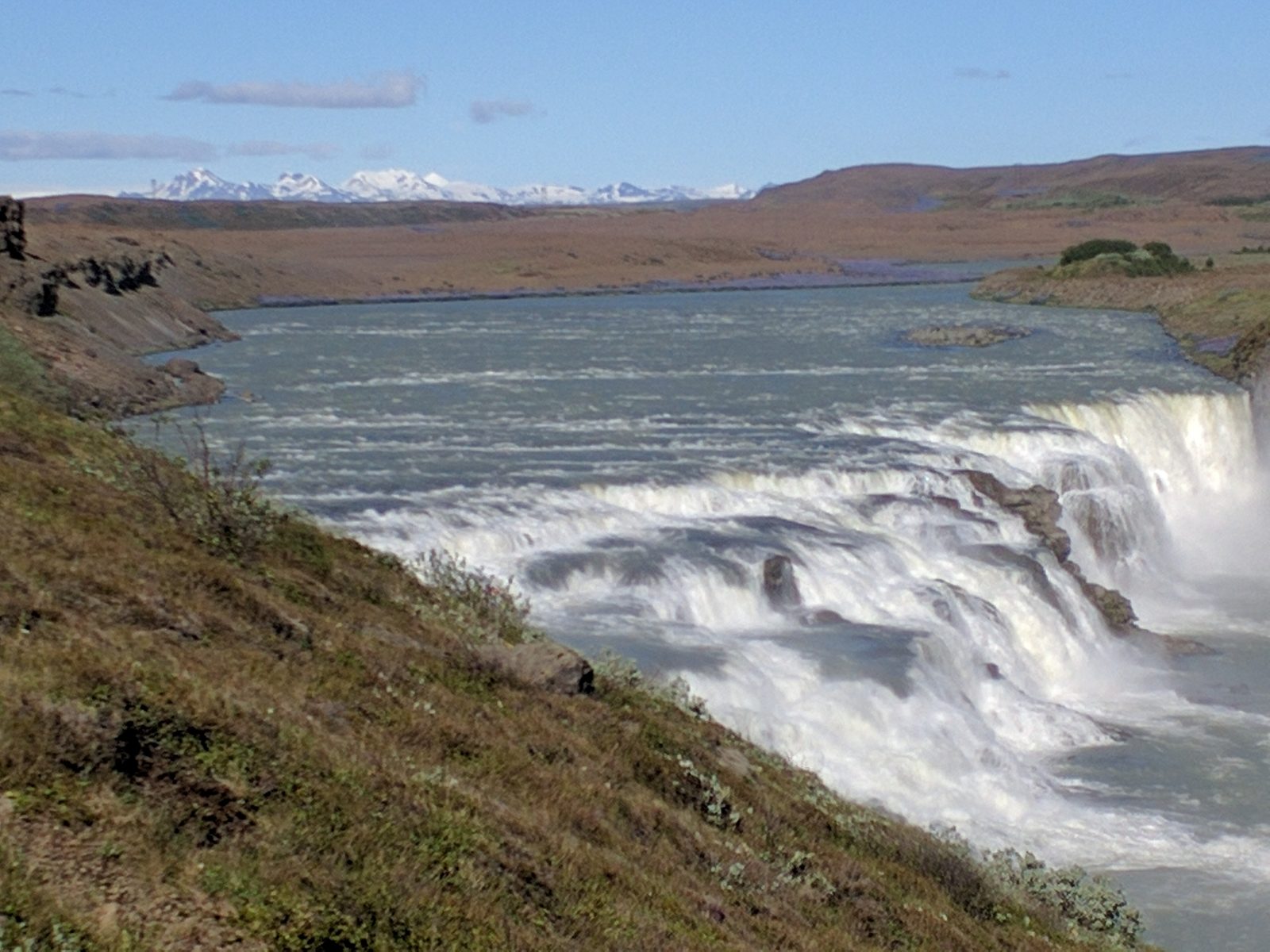 The river running into Gullfoss