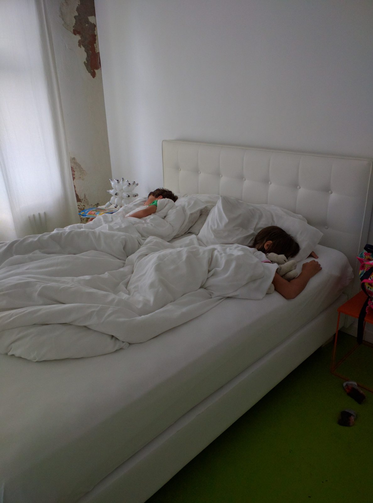 Lisa and Thomas asleep before we got the lights off