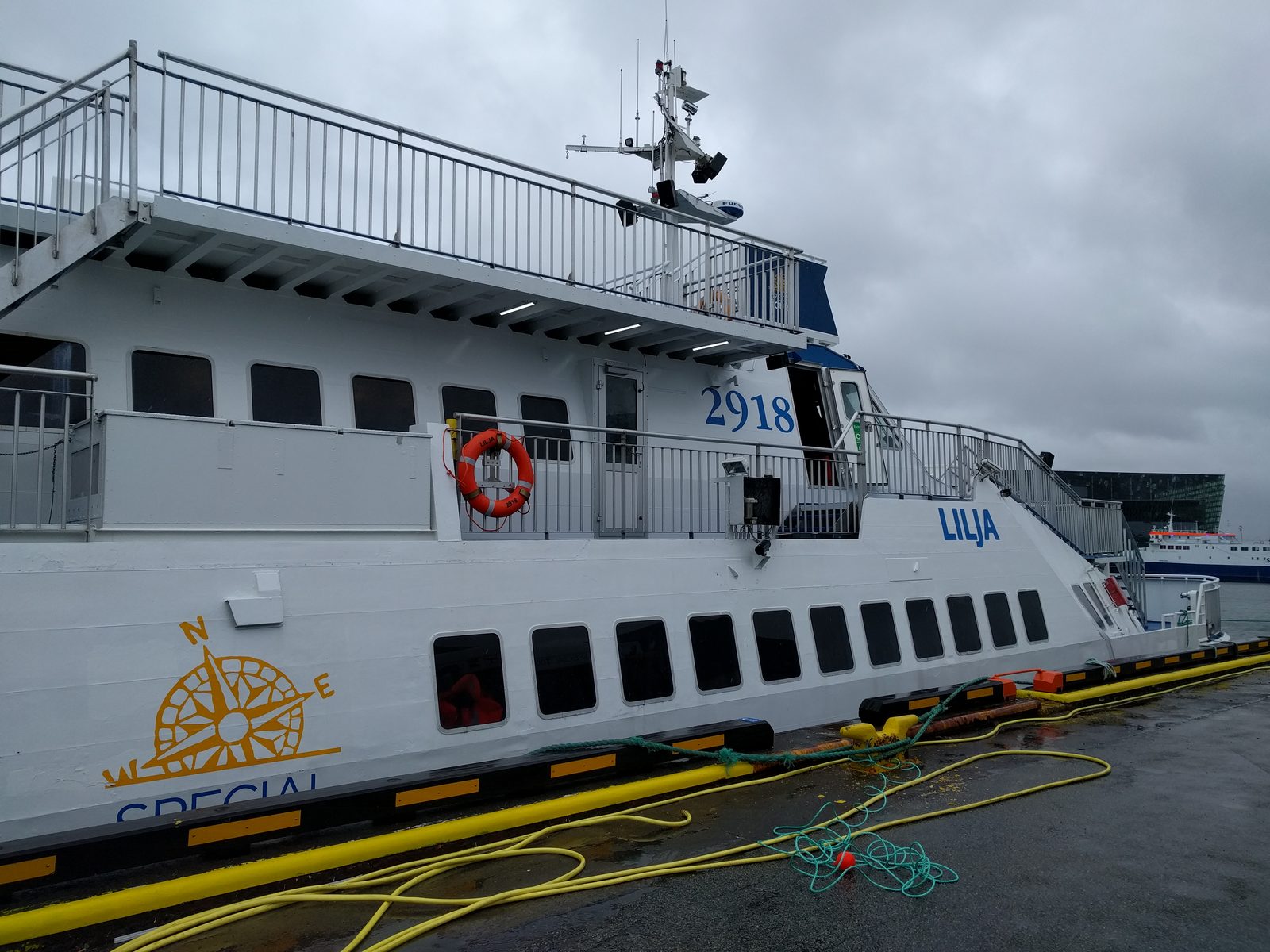 Our whale-watching boat back at the dock