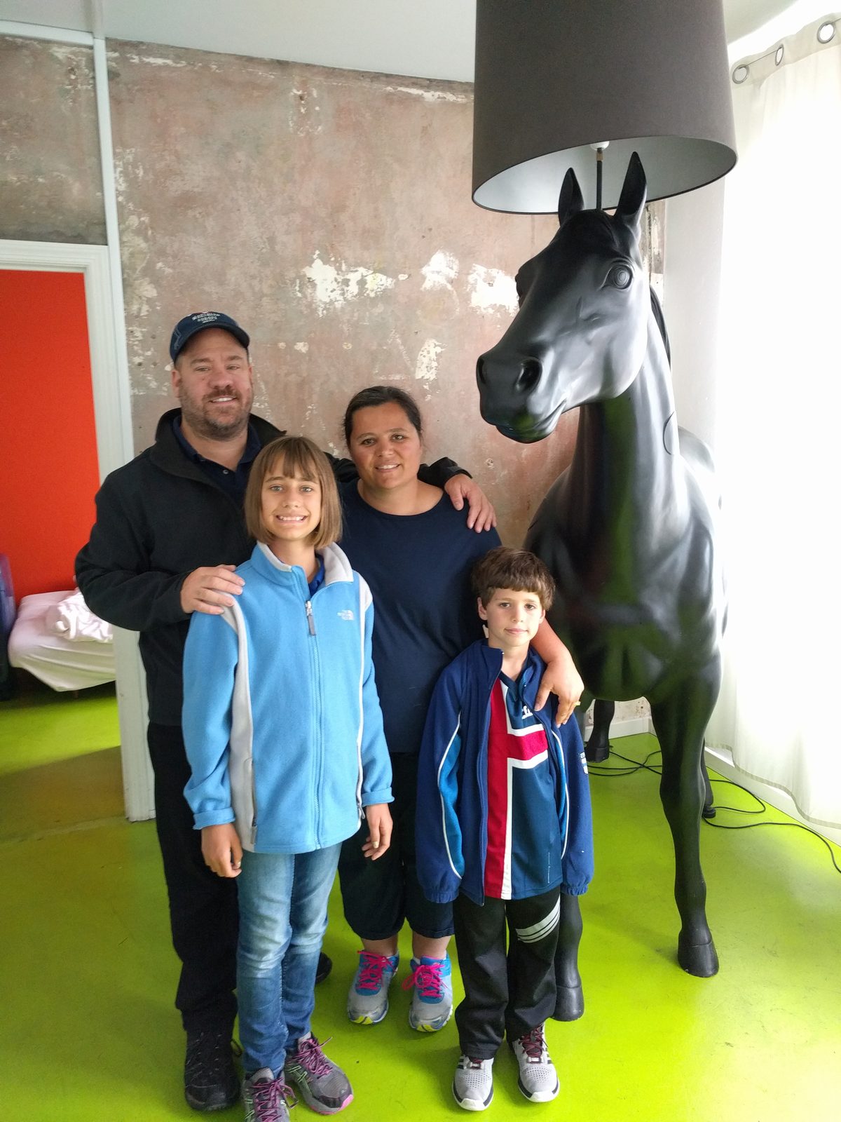 All four of us with the horse lamp one more time