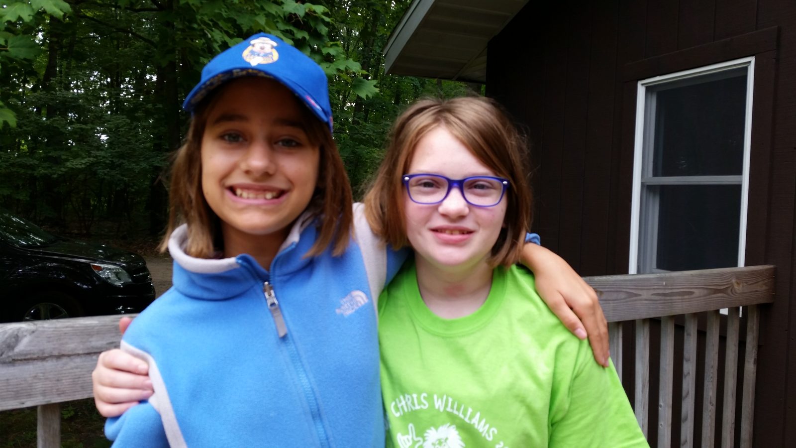 Lisa and a camp friend at Chris Williams