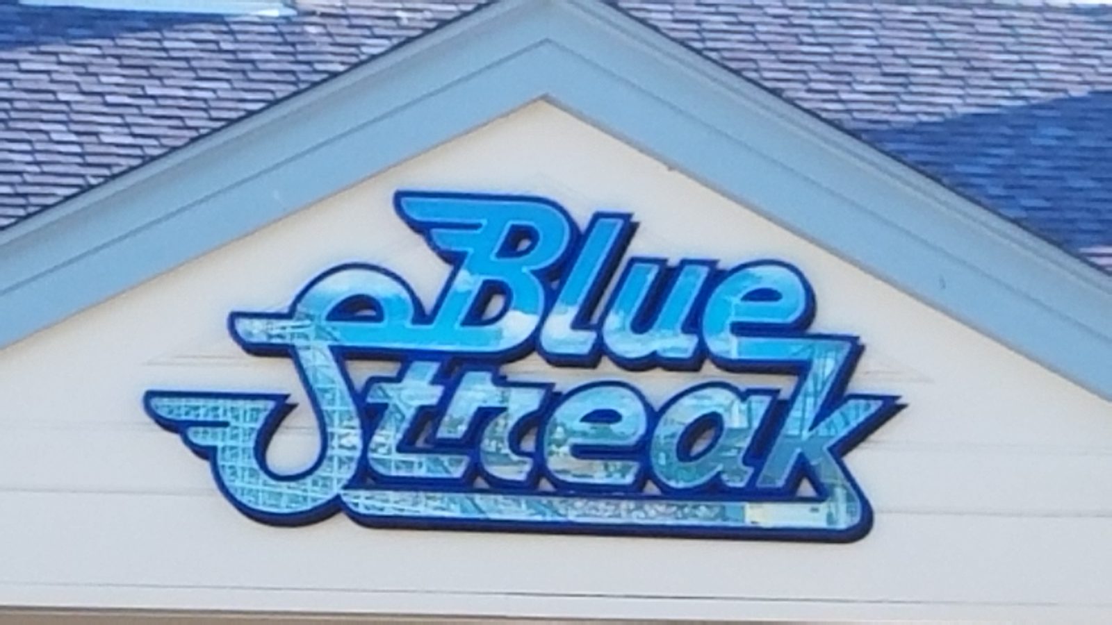 The Blue Streak sign