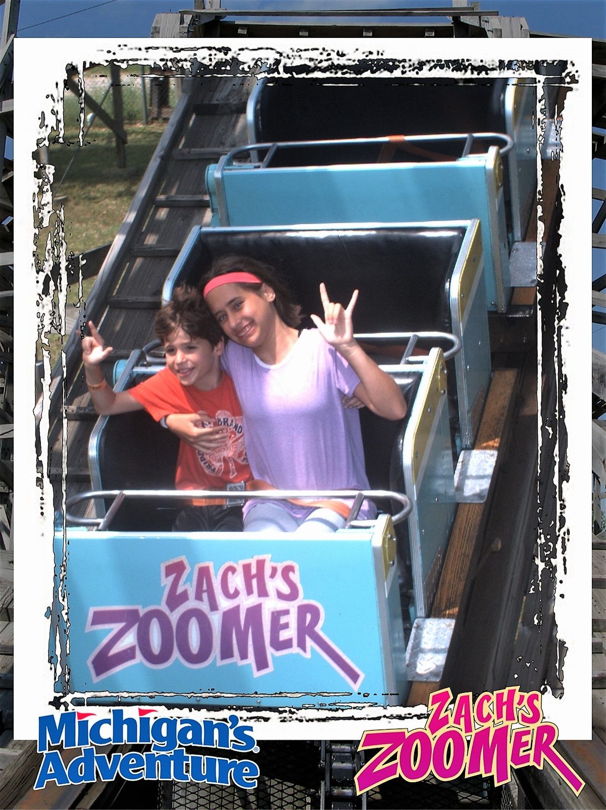 Lisa and Thomas on Zach's Zoomer