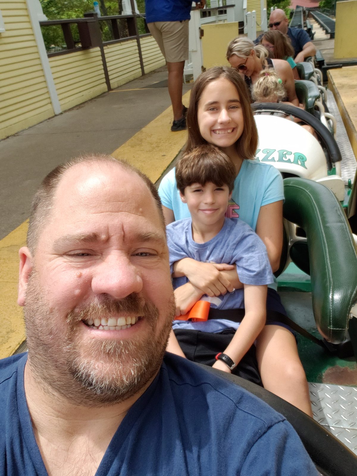 Lisa and Thomas with me on the coaster