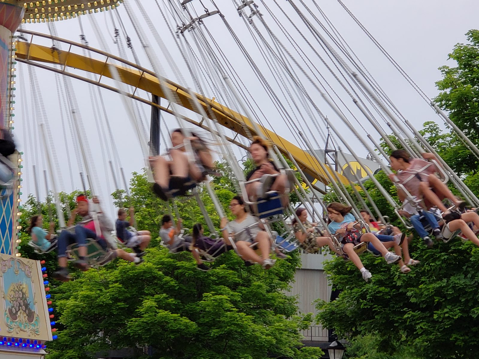 The swing ride, up above the trees