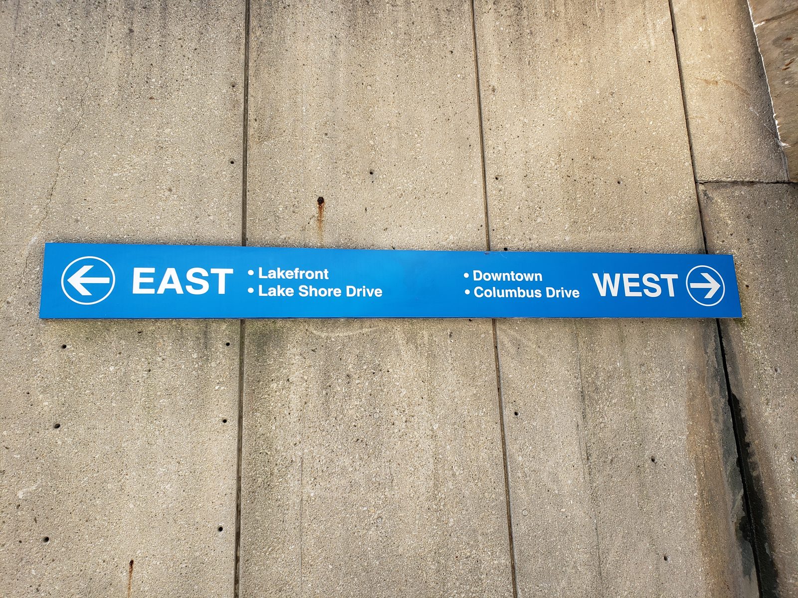 The lakefront sign in Chicago