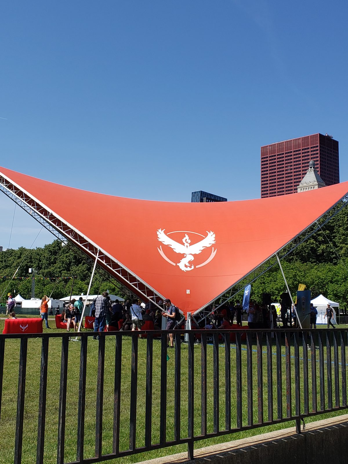 The Team Valor tent at Pokemon Go Fest