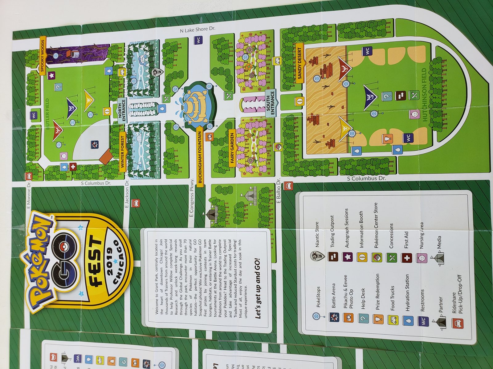 The Pokemon Go Fest map
