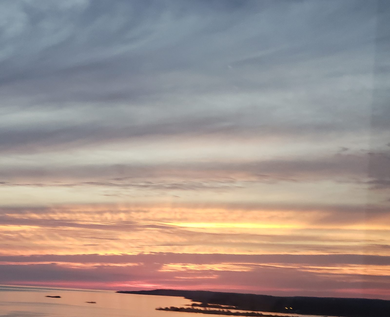 Sunset over the straits