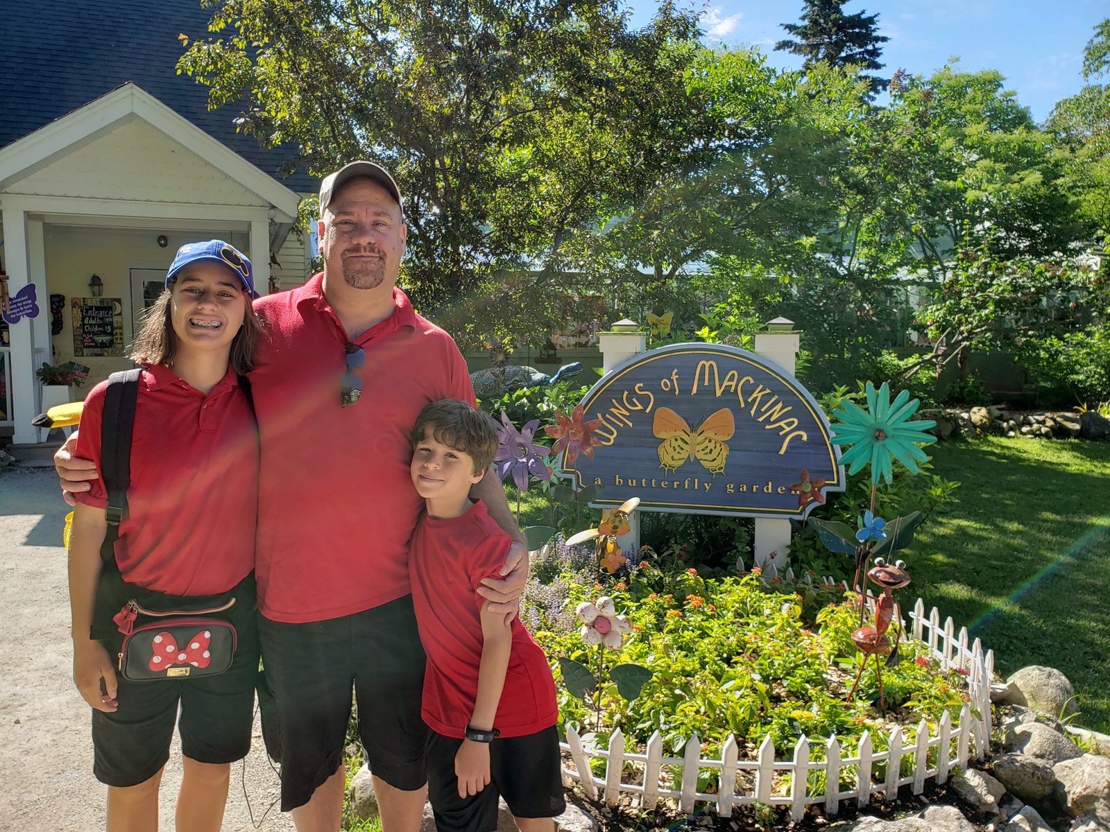 Lisa, Michael and Thomas outside the butterfly house