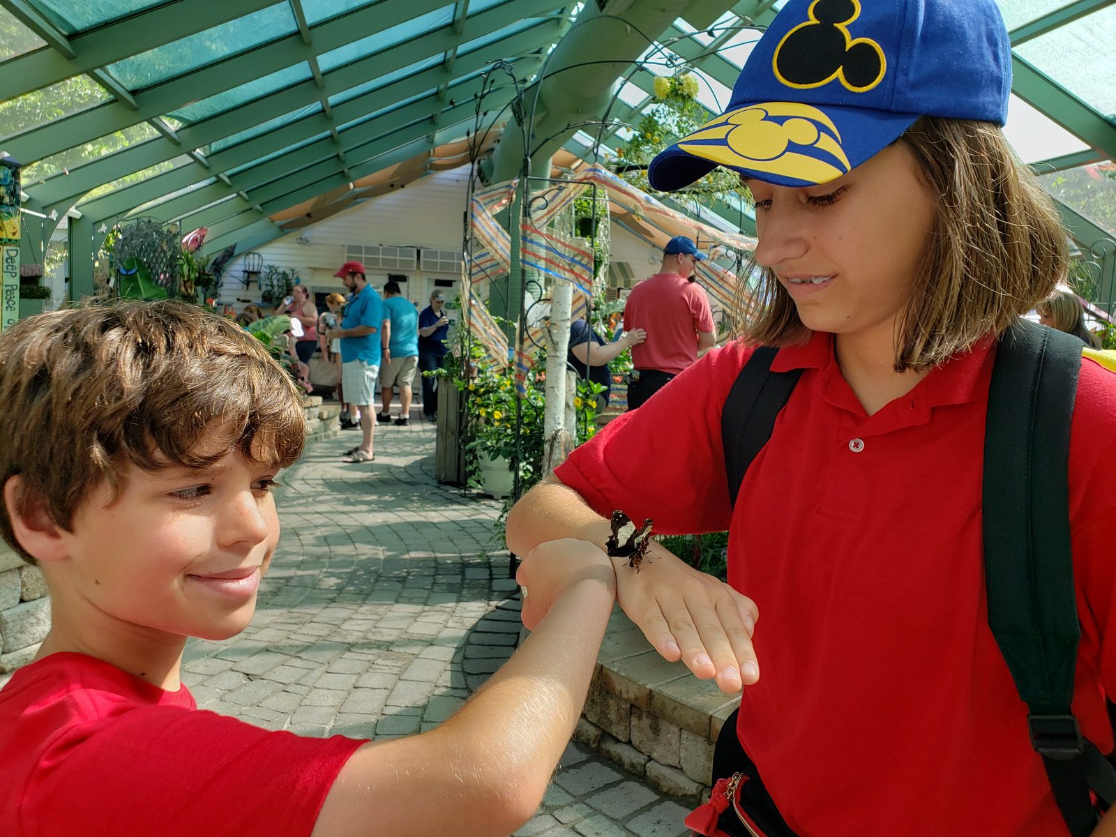 Thomas and Lisa in the butterfly house