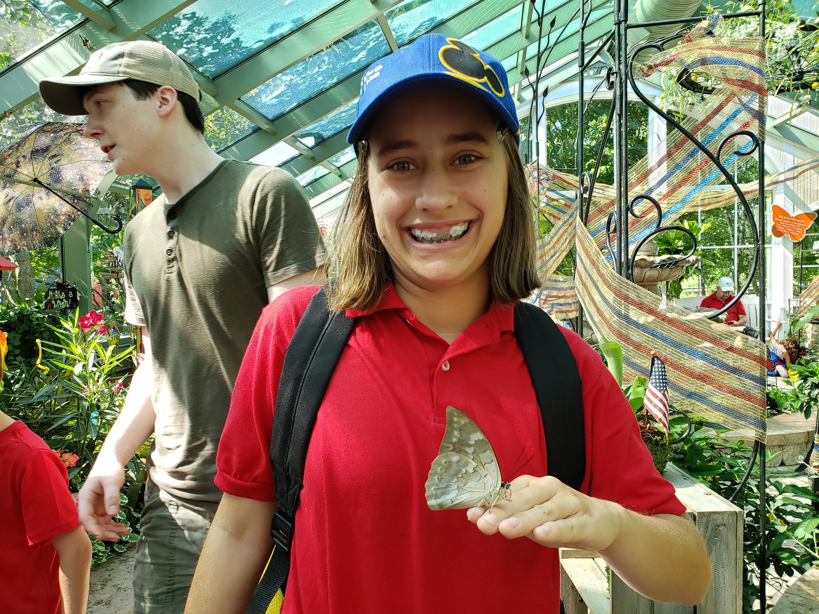 Thomas and Lisa in the butterfly house