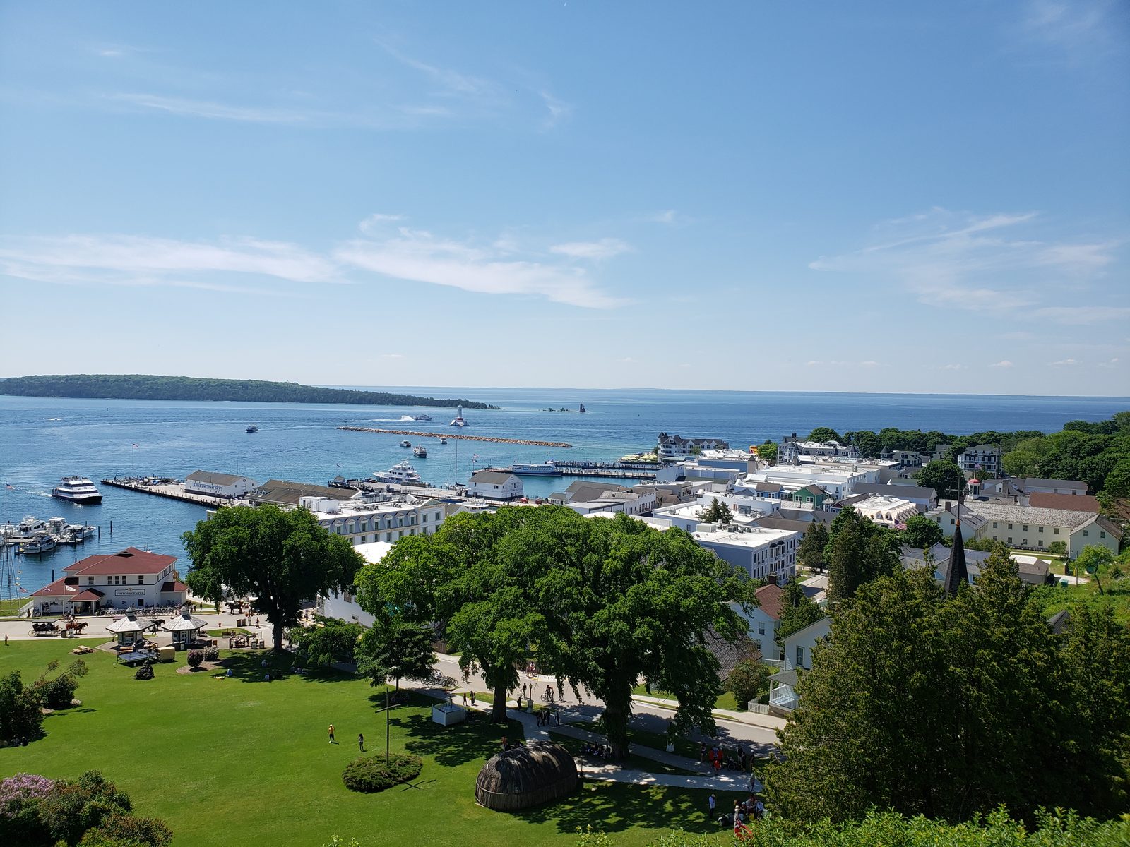 Lunch with a view at the Fort Mackinac Tea Room