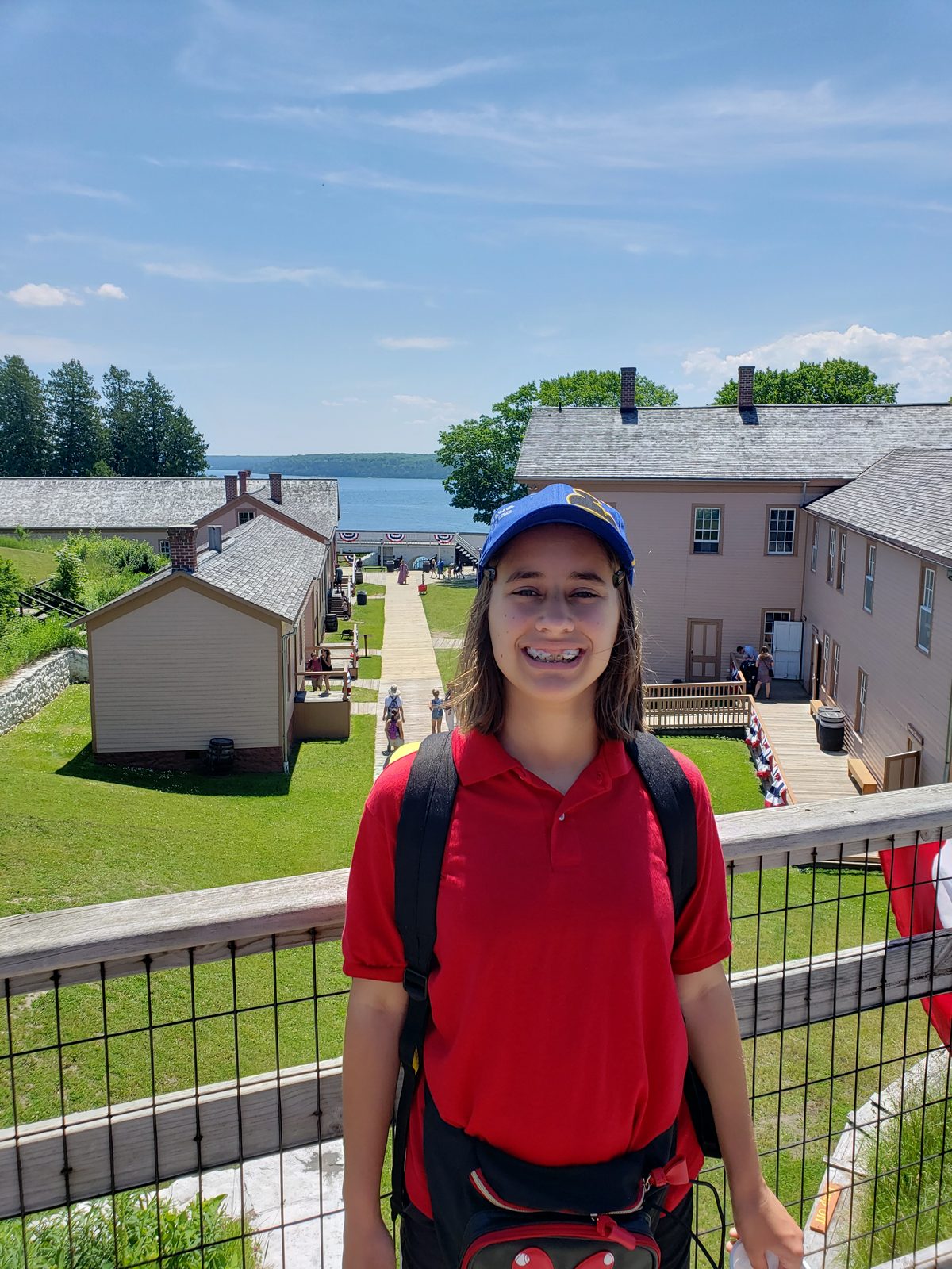Lisa inside Fort Mackinac