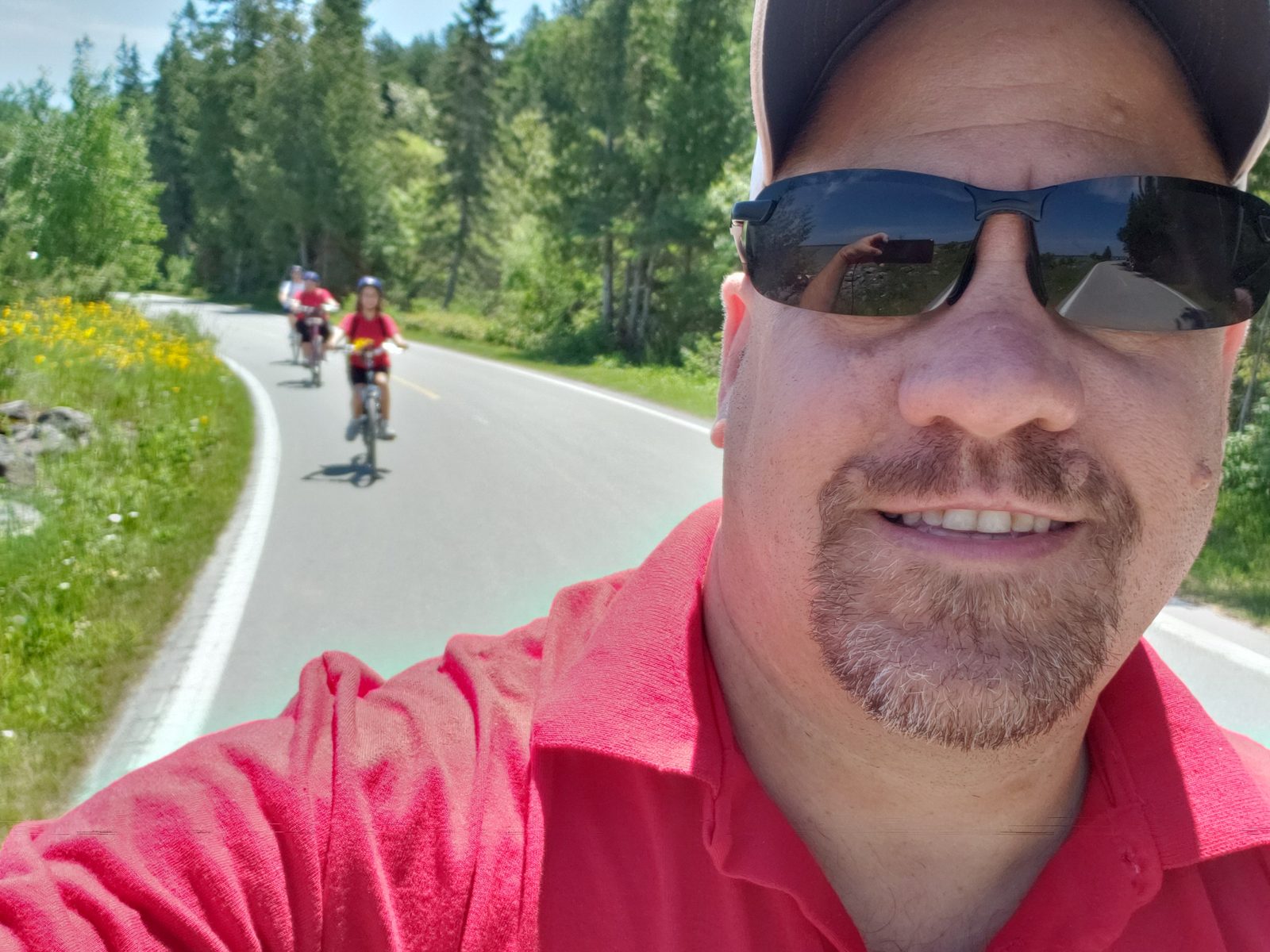 Me on the bike loop around the island
