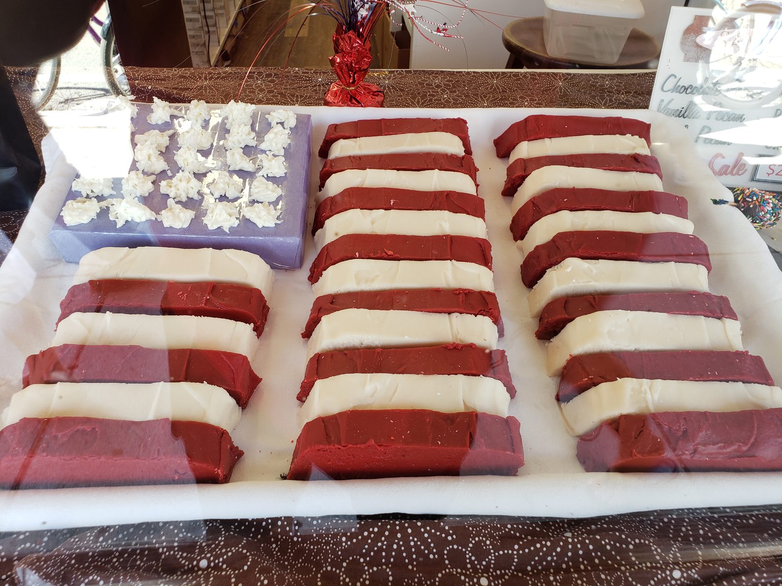 Fudge in red, white and blue for the Fourth
