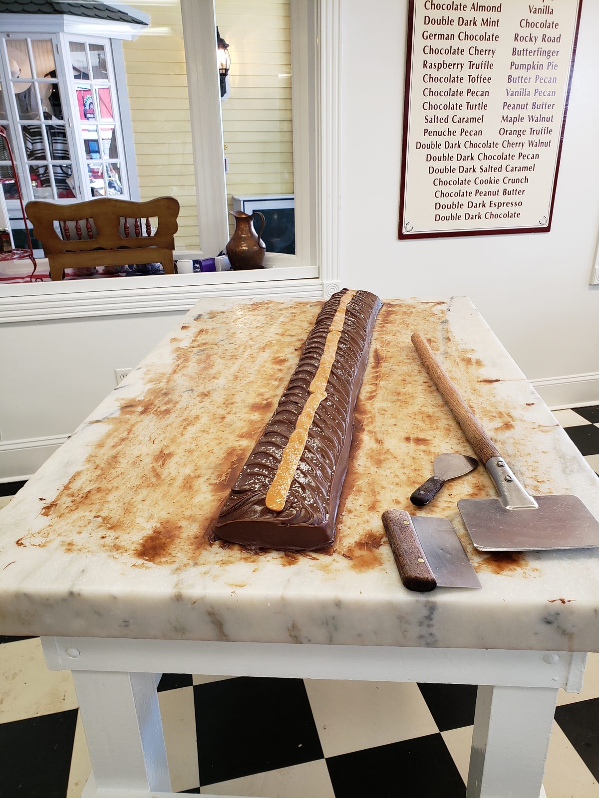 Peanut butter fudge, and Kathy would take the whole slab