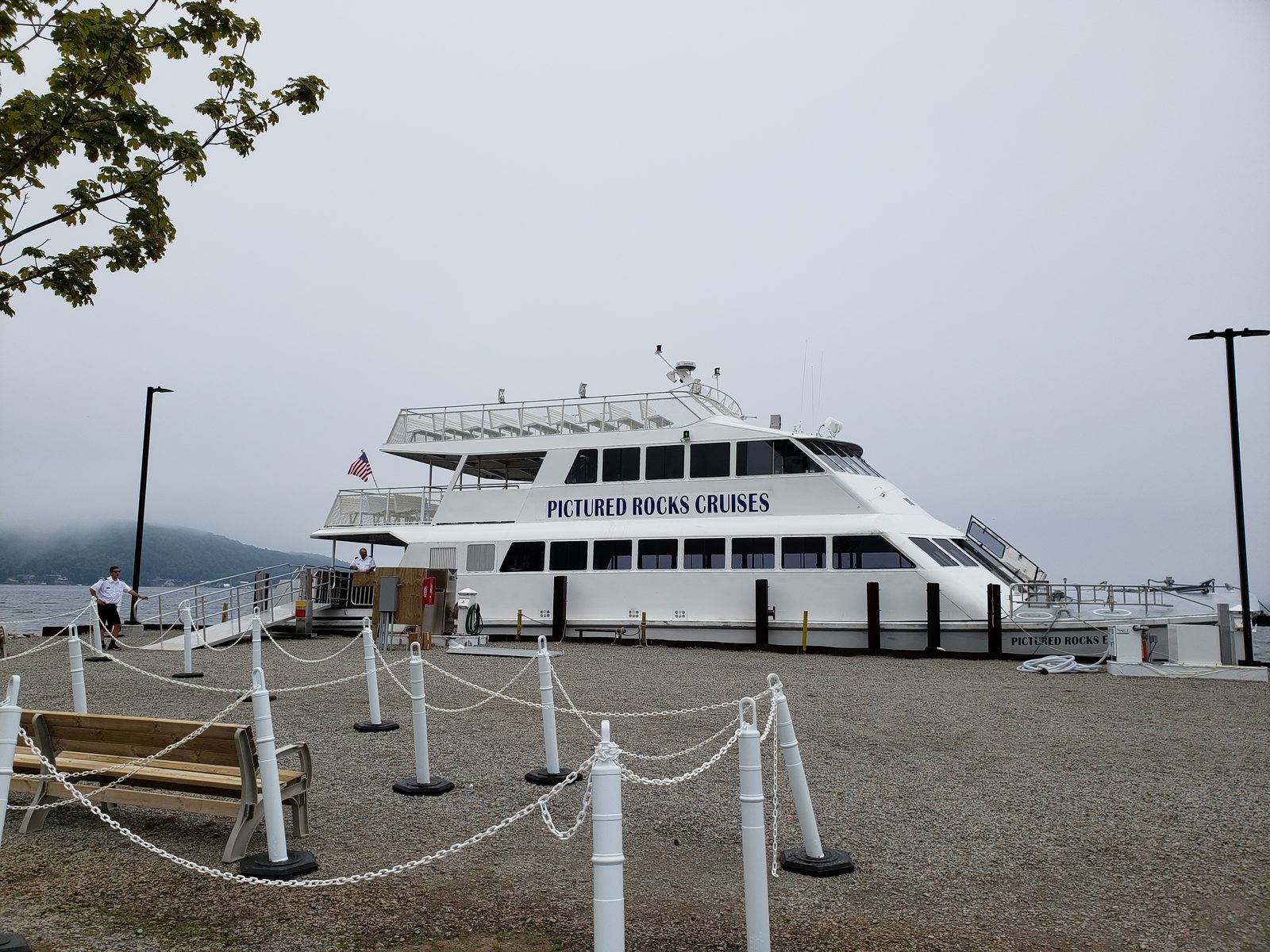 Boarding the Pictured Rocks cruise boat
