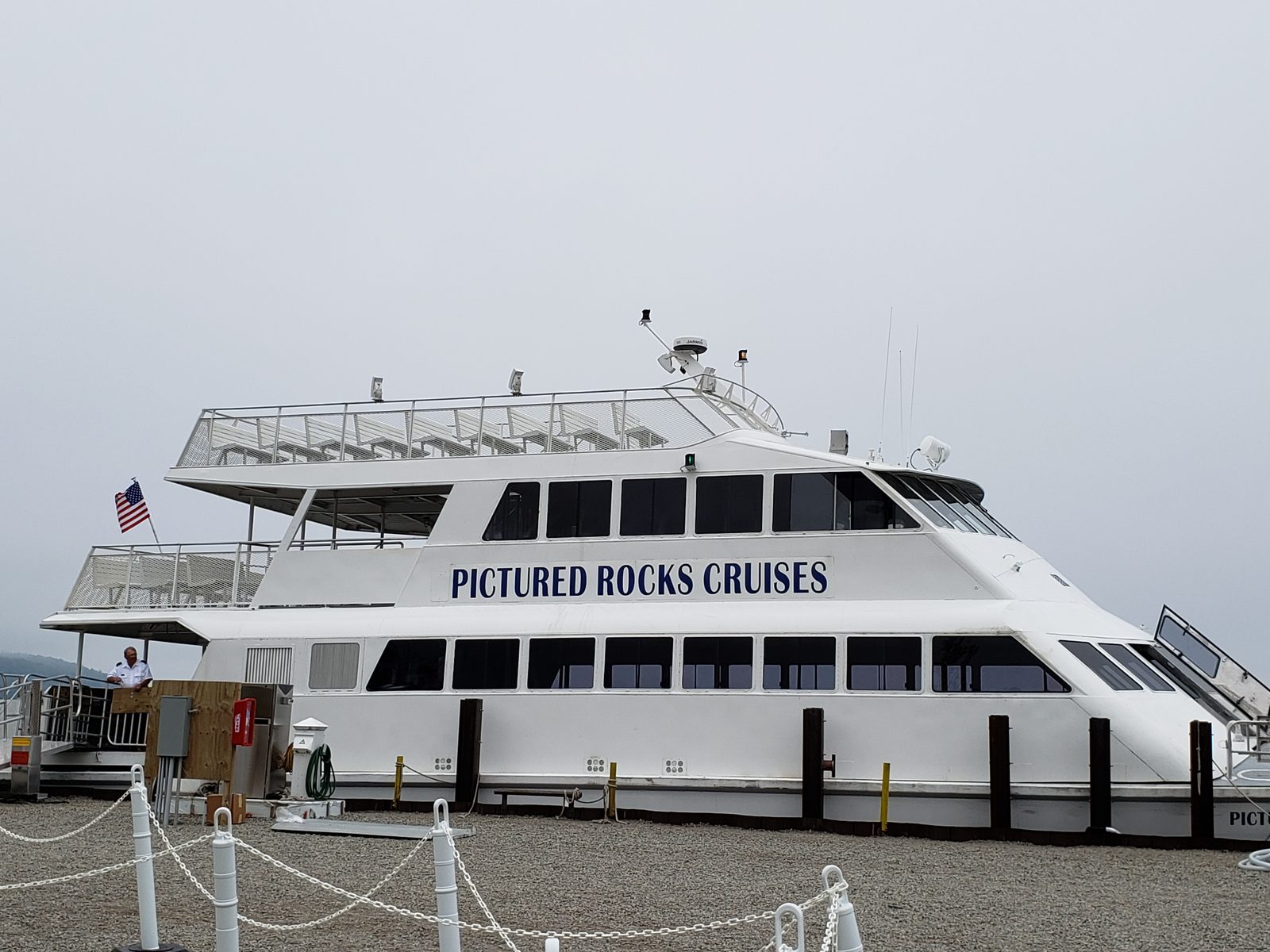 Our Pictured Rocks cruise boat waiting at the dock