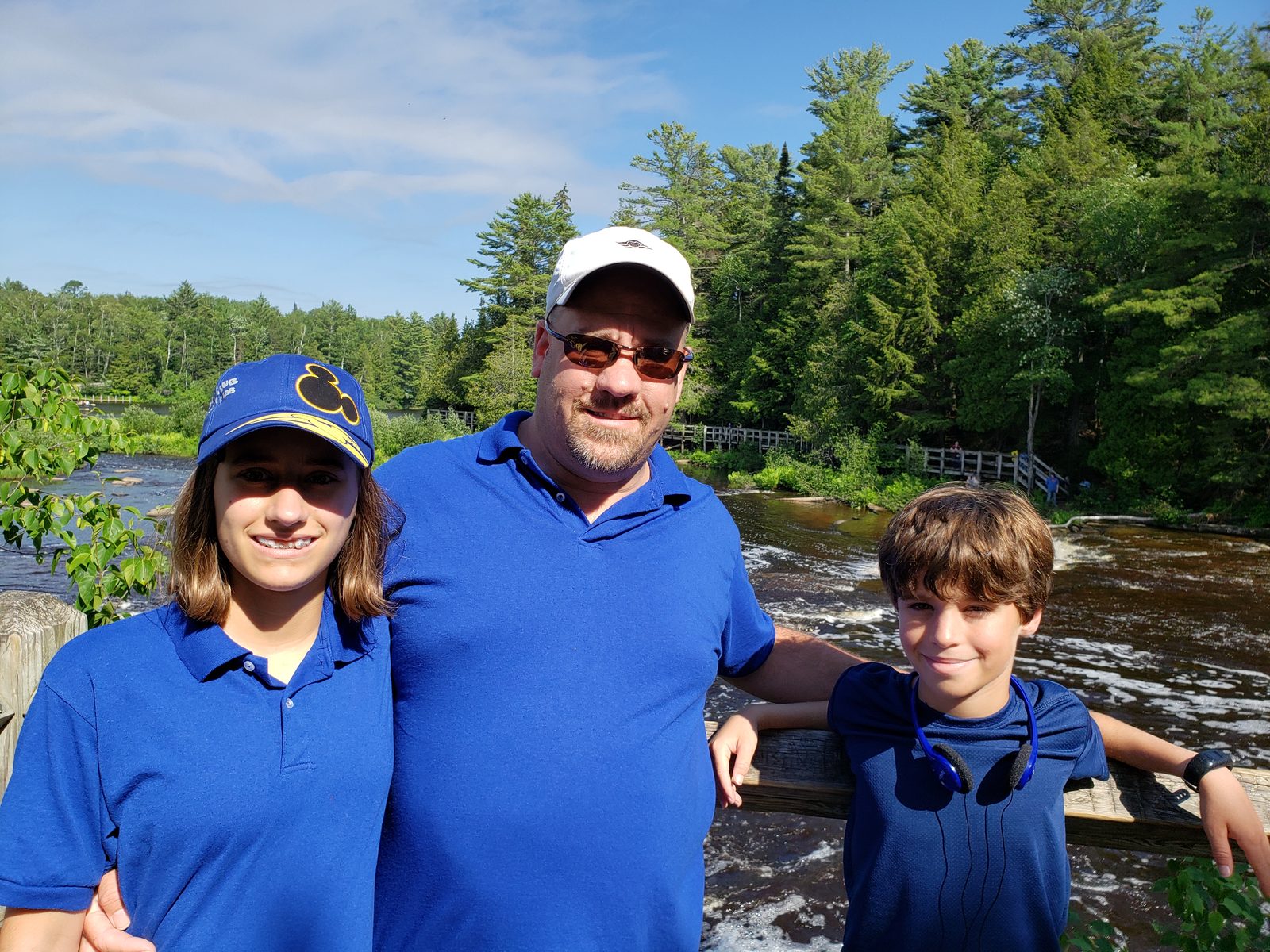 Lisa, Michael and Thomas at the Tahquamenon Falls overlook