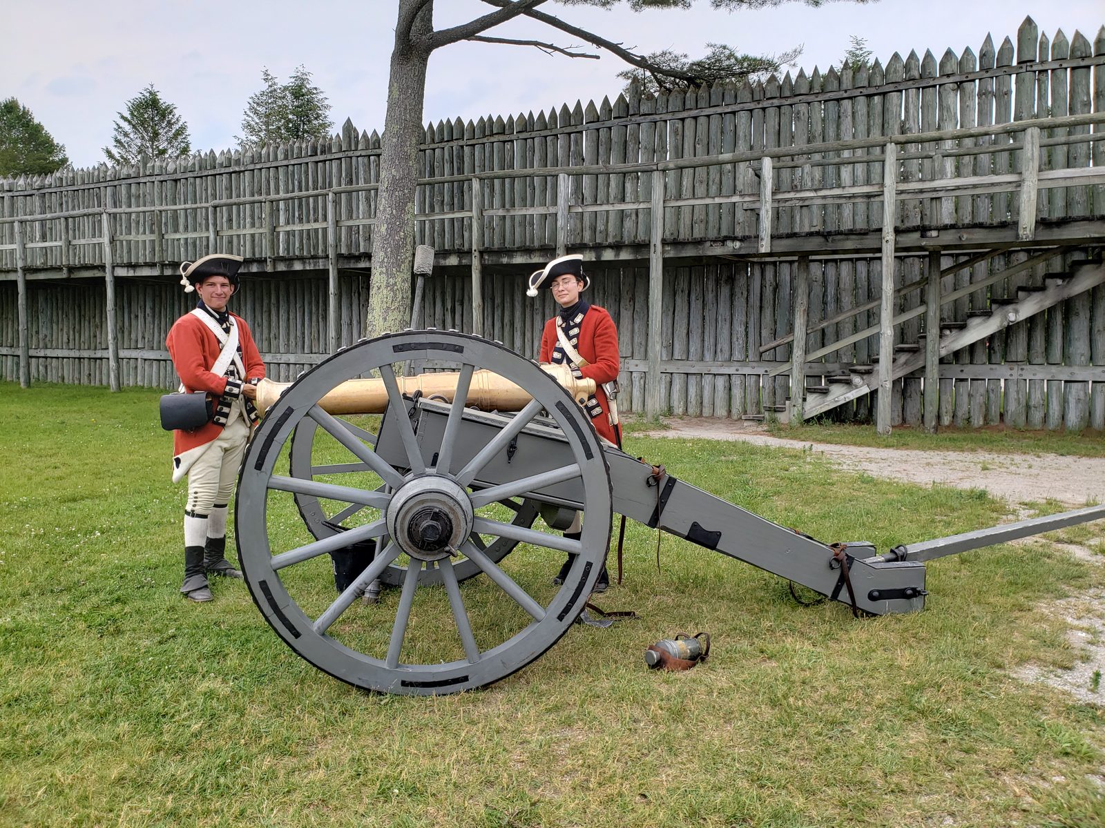 Redcoats fire the cannon
