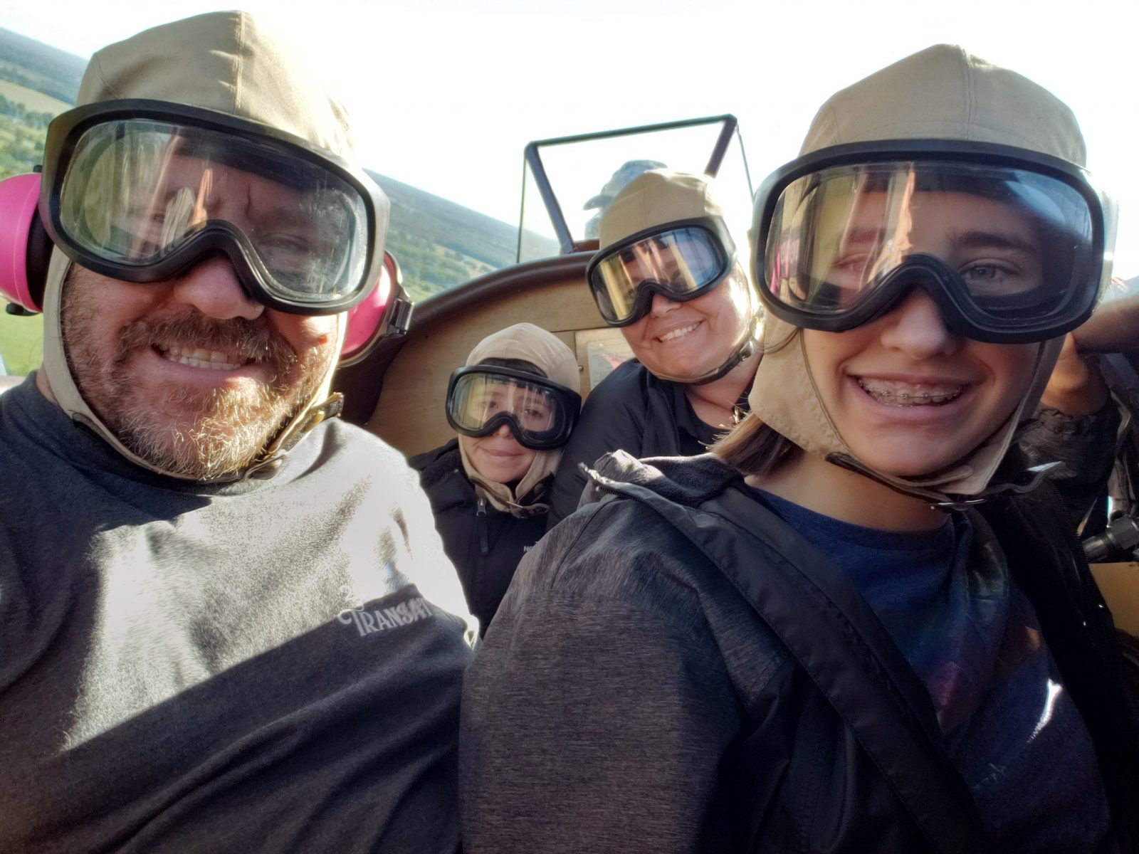 Lisa and me, ready for the biplane