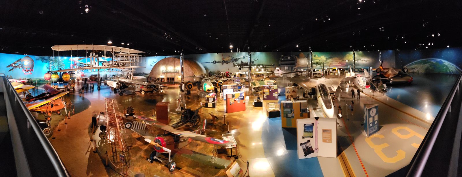 Inside the Air Zoo hangar exhibit
