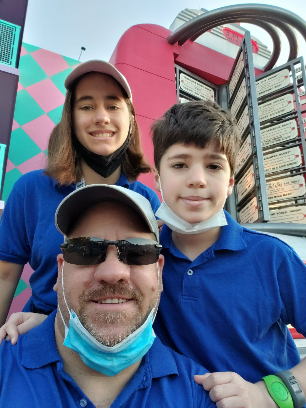 Lisa, Thomas and me in matching blue shirts