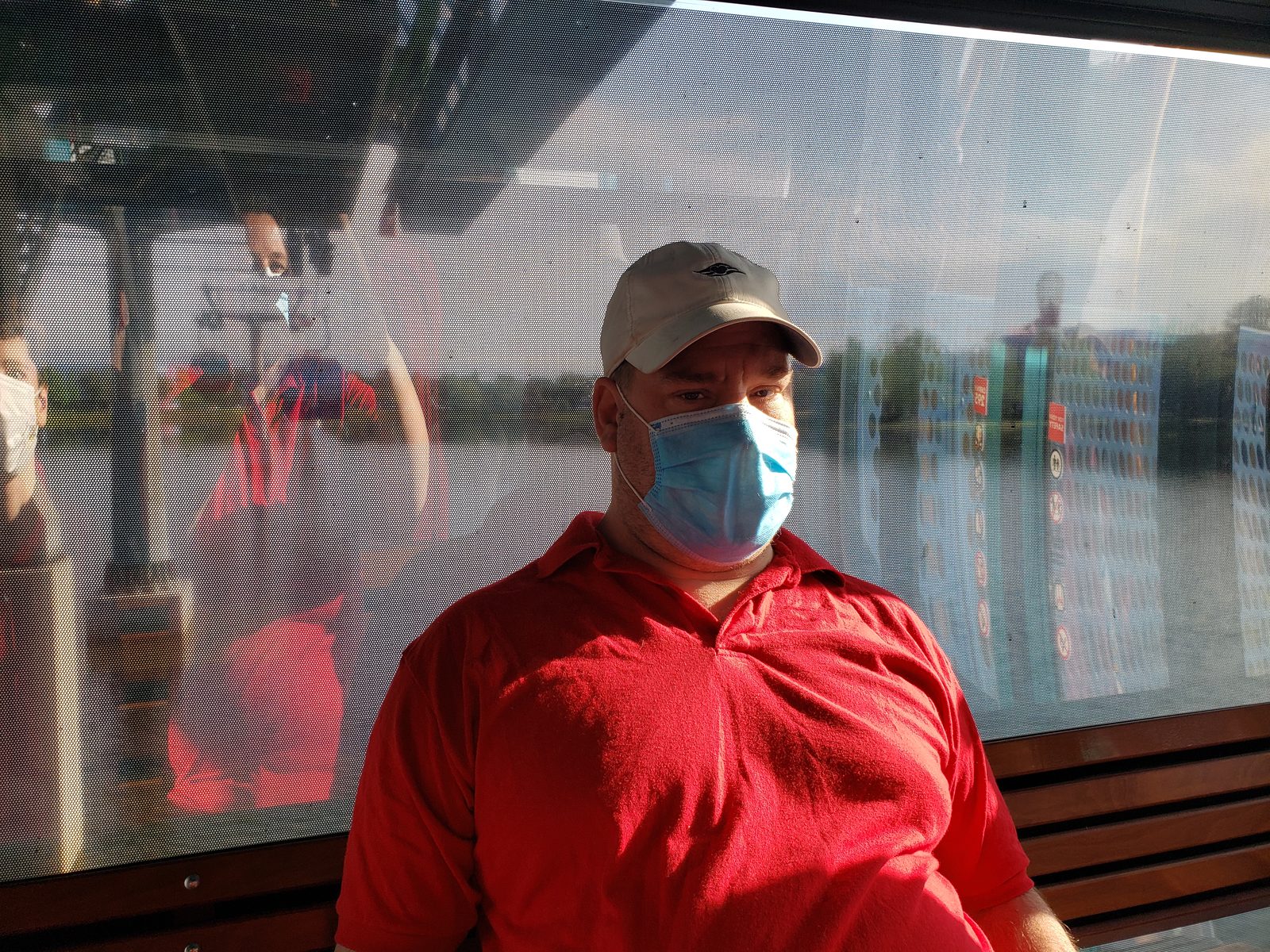 Riding the Skyliner gondola toward Epcot