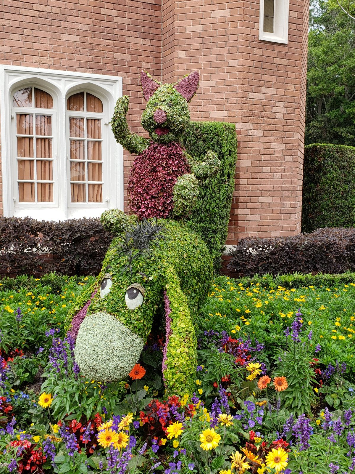 A character topiary at the Flower and Garden Festival