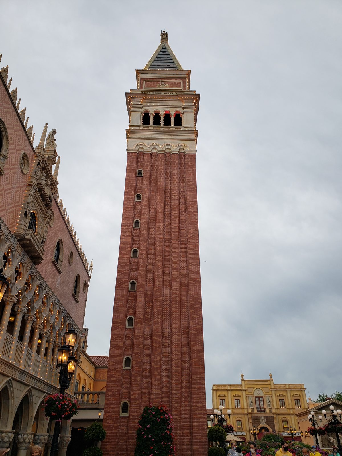 The bell tower at the Italy pavilion
