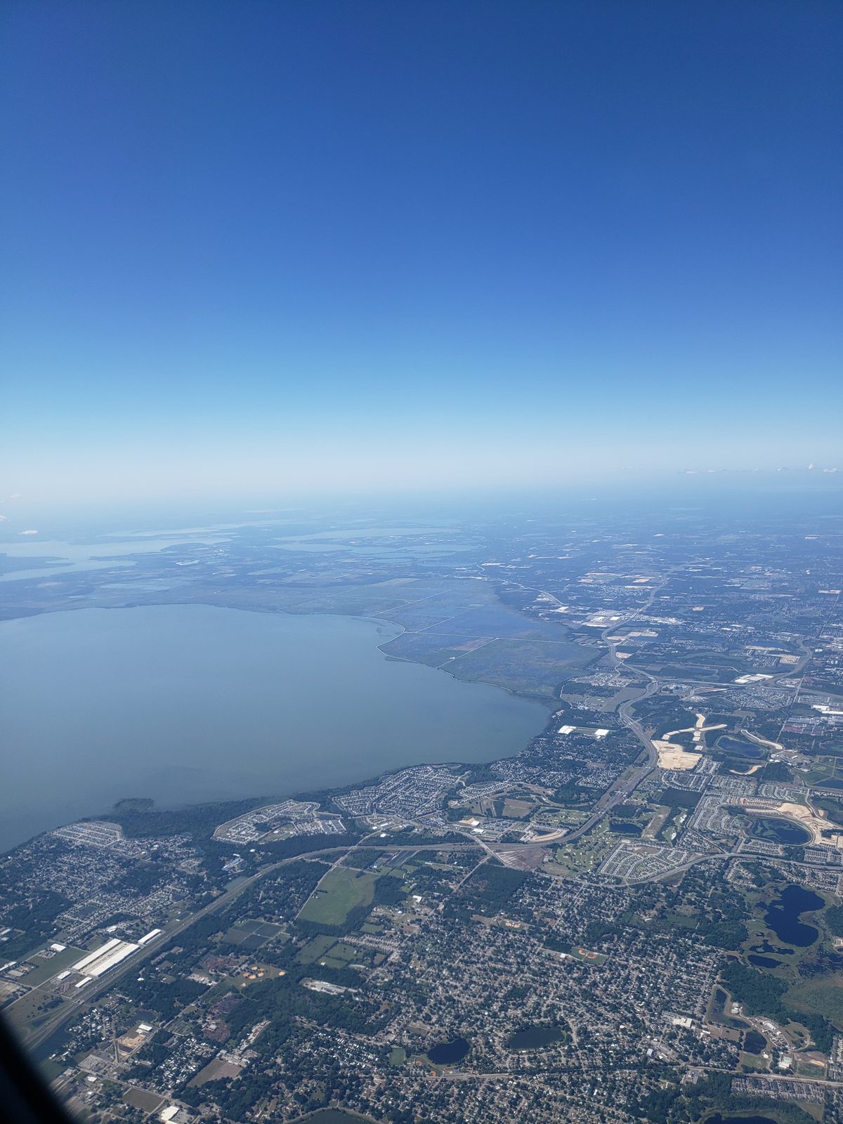 Coastline from the window on the way to Dallas