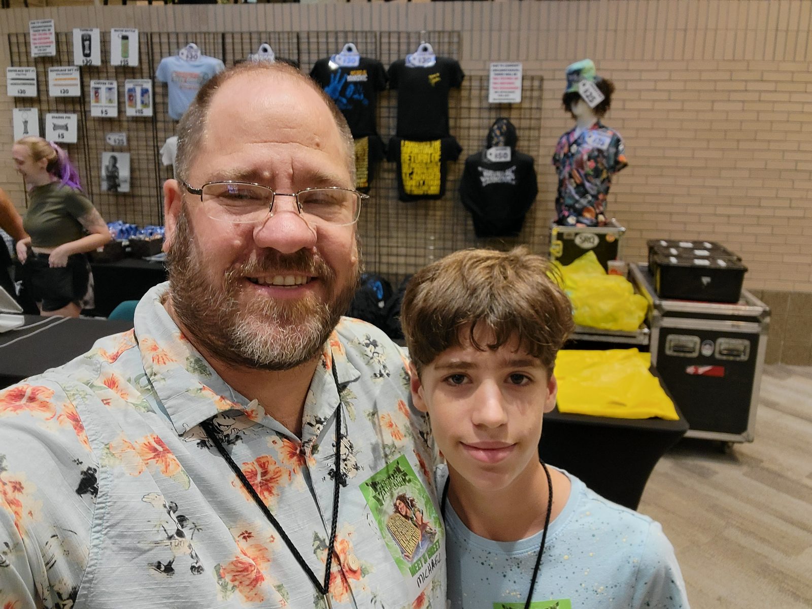 Thomas and me before the Weird Al show