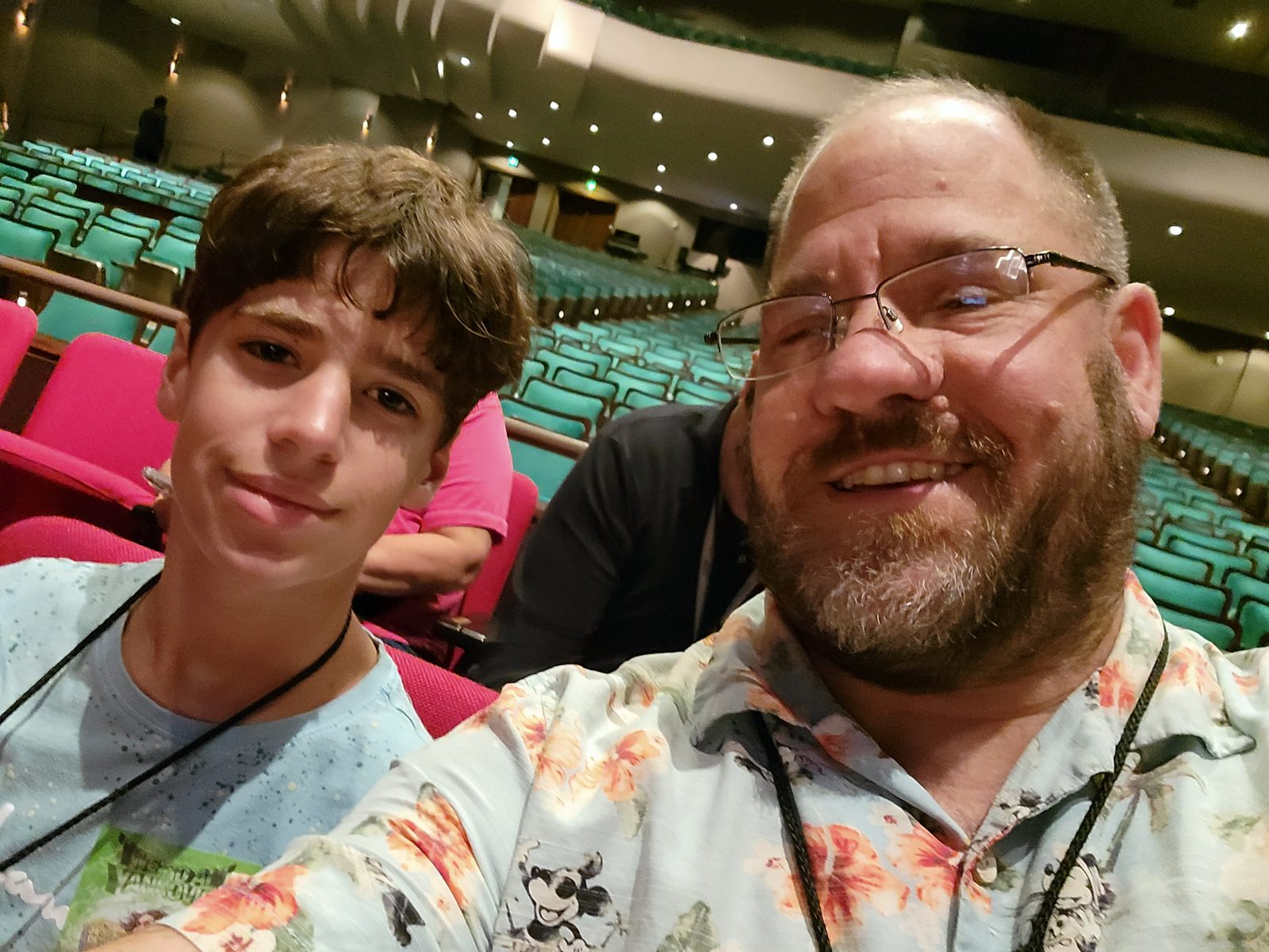 Thomas and me in our seats