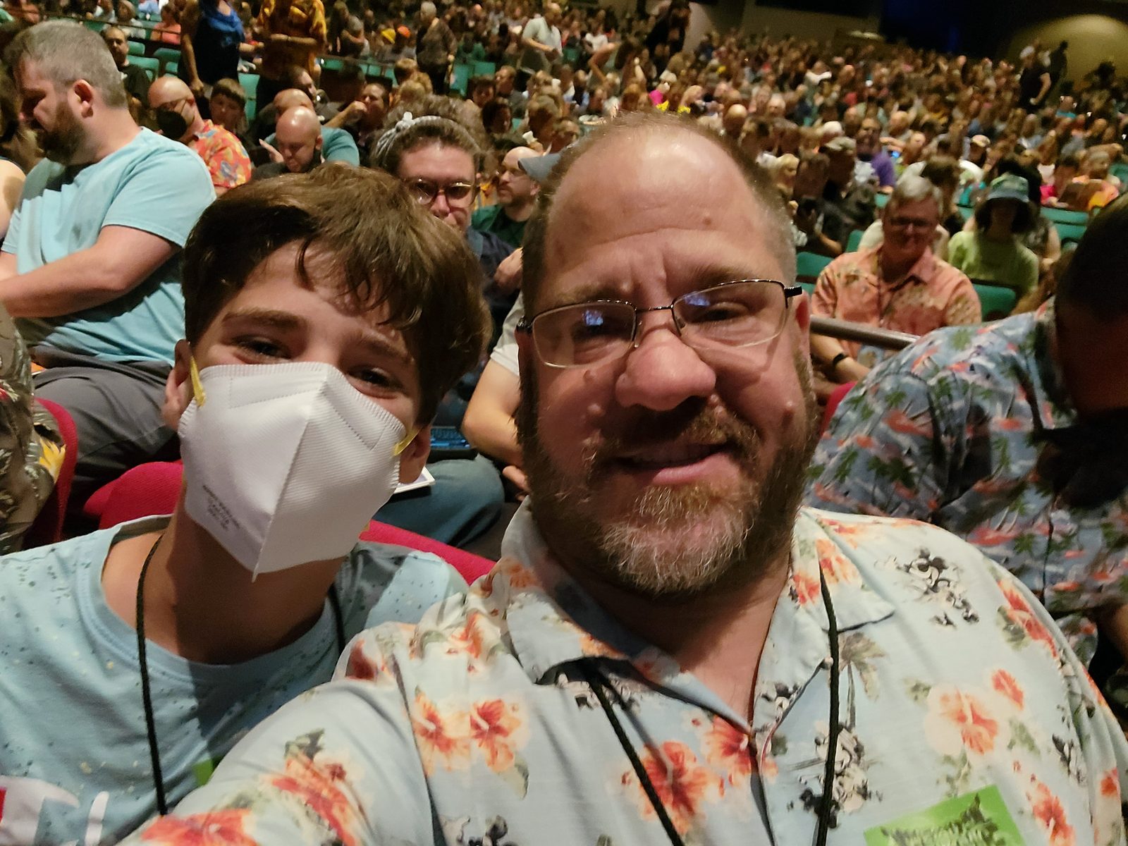 Thomas and me in the crowd for Weird Al