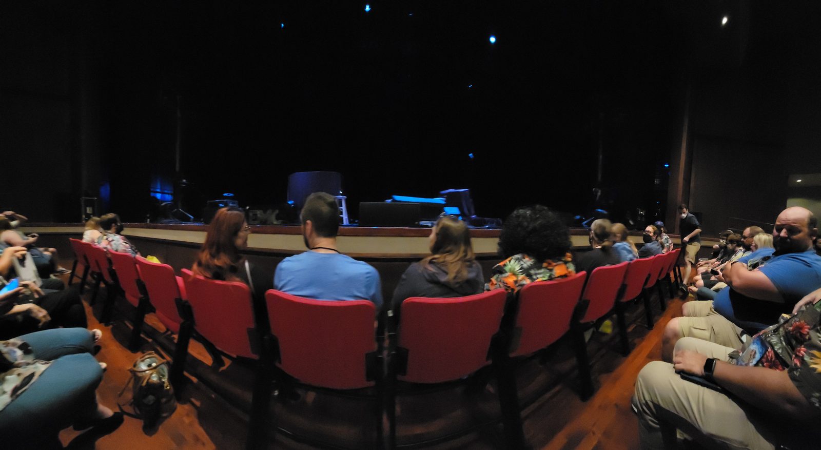 The stage before the show starts