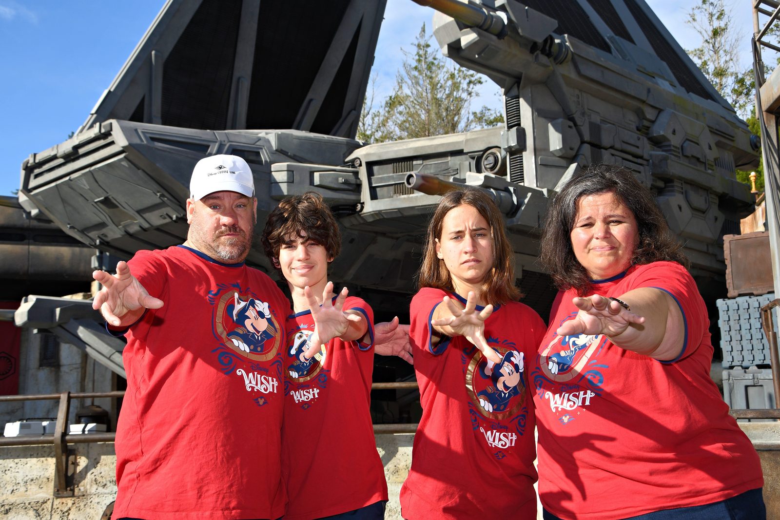 Lisa, Thomas, Kathy and me among the TIE fighters