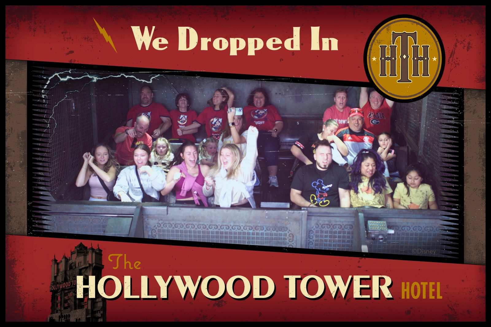 Our ride photo from the Tower of Terror