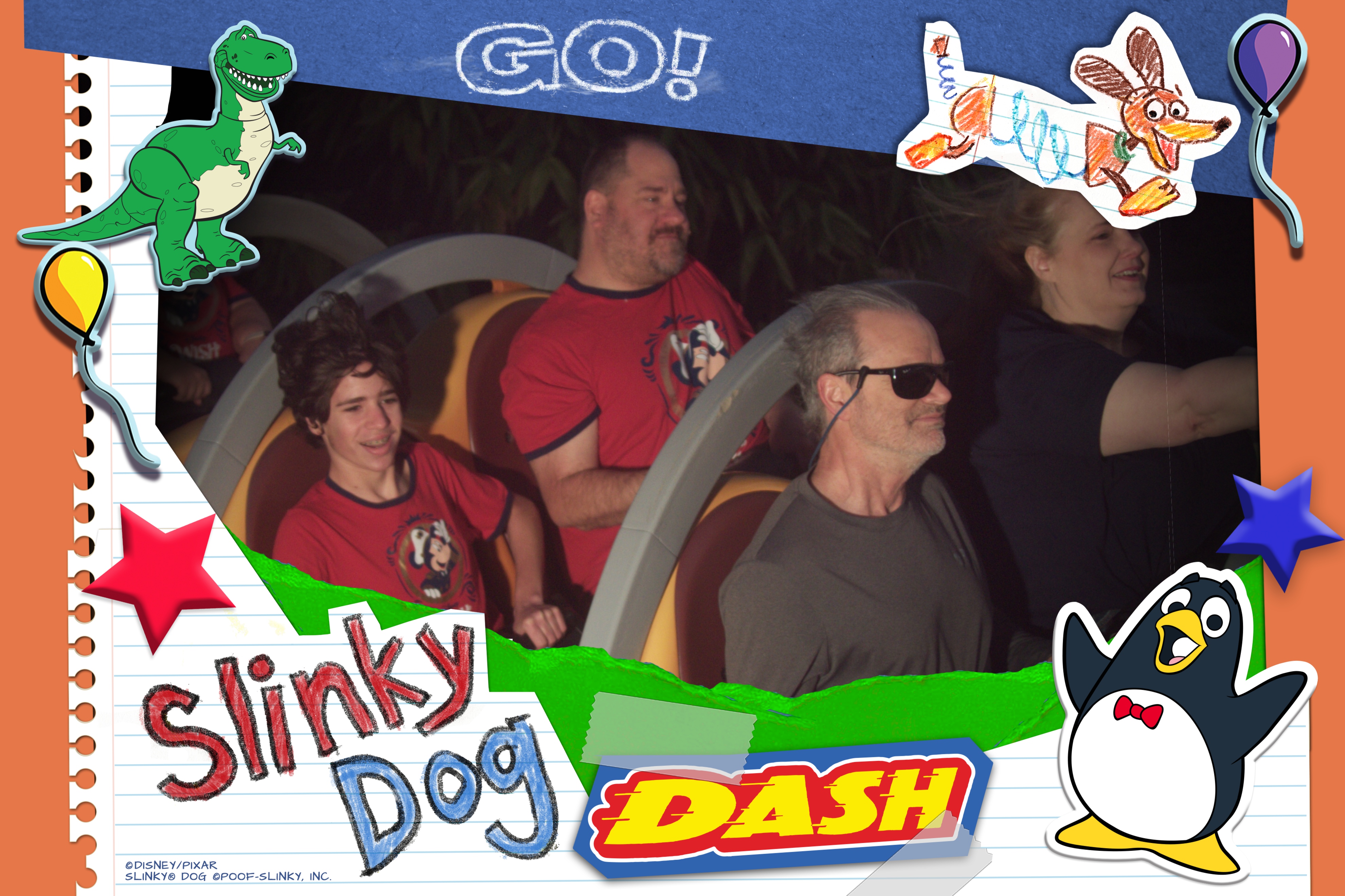 Another ride photo from Slinky Dog Dash