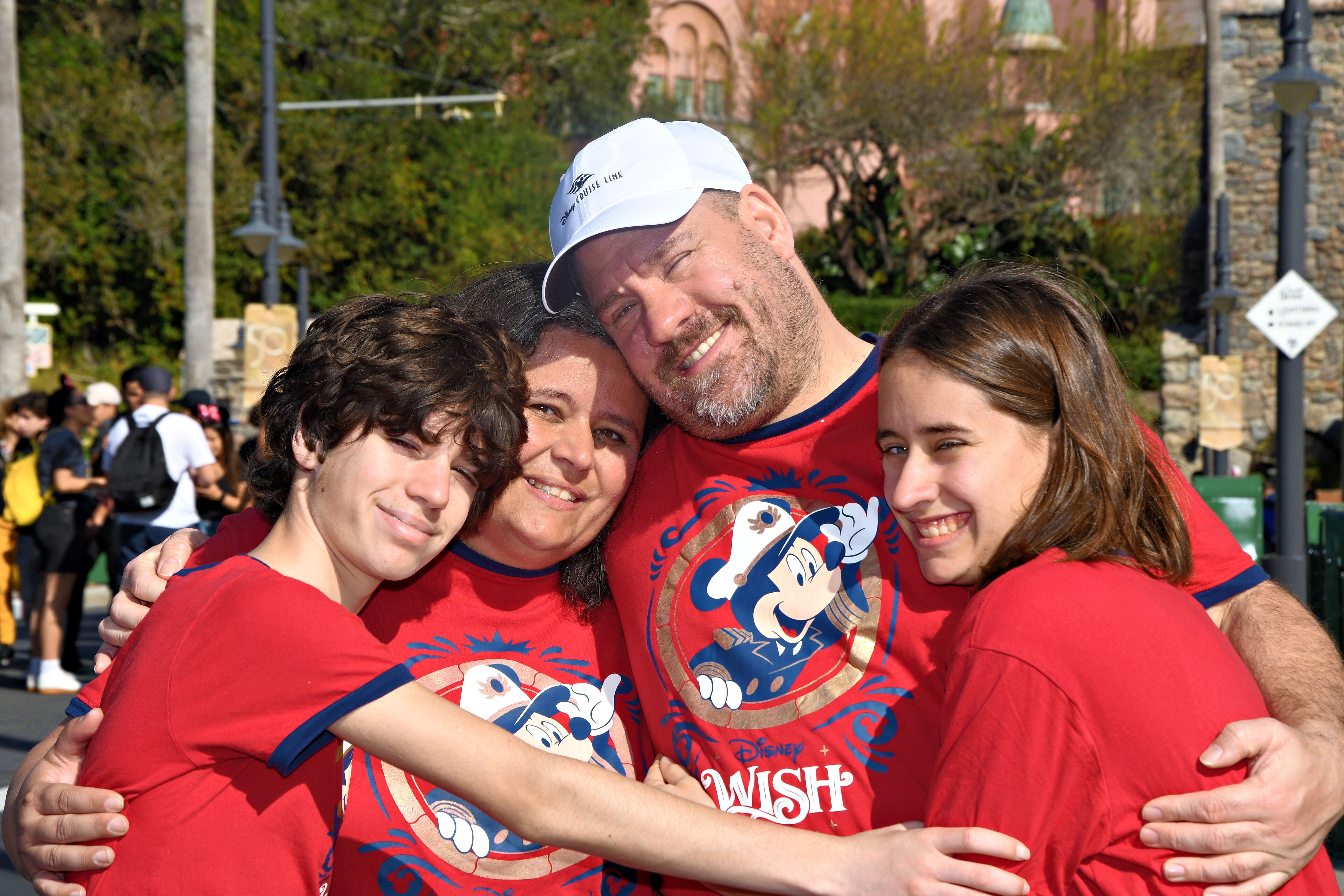 A group hug with Lisa and Thomas at Hollywood Studios