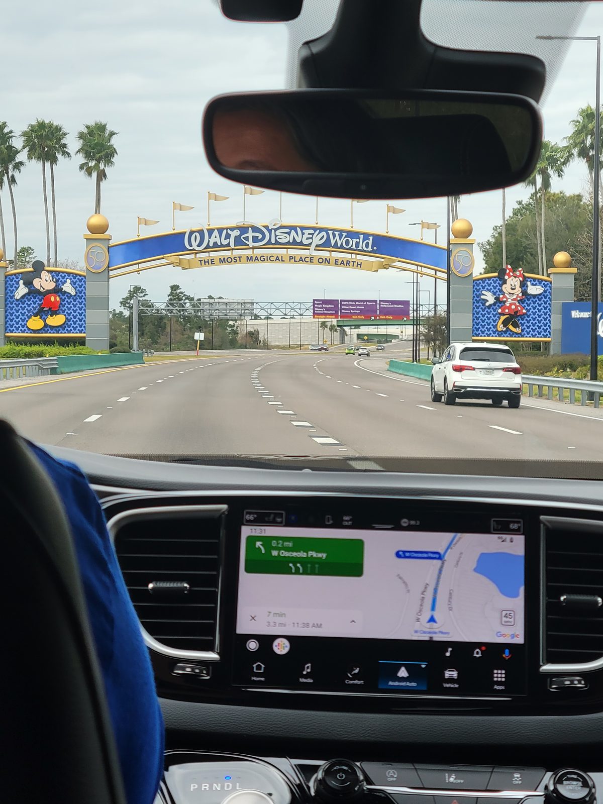 Passing under the Walt Disney World gate