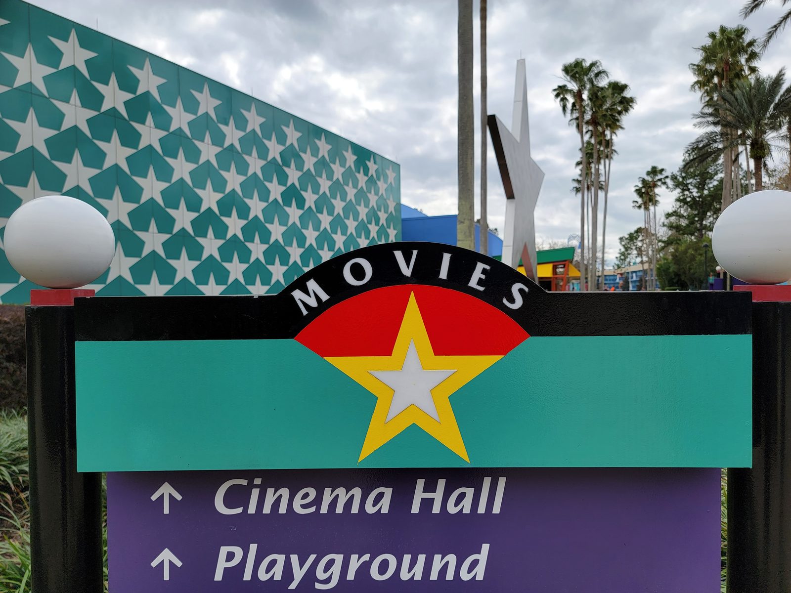 The Movies section sign at our resort