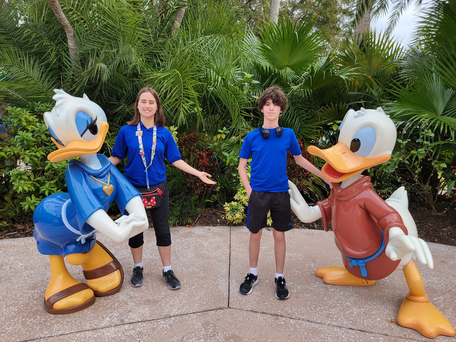 Lisa and Thomas with Donald Duck at our resort