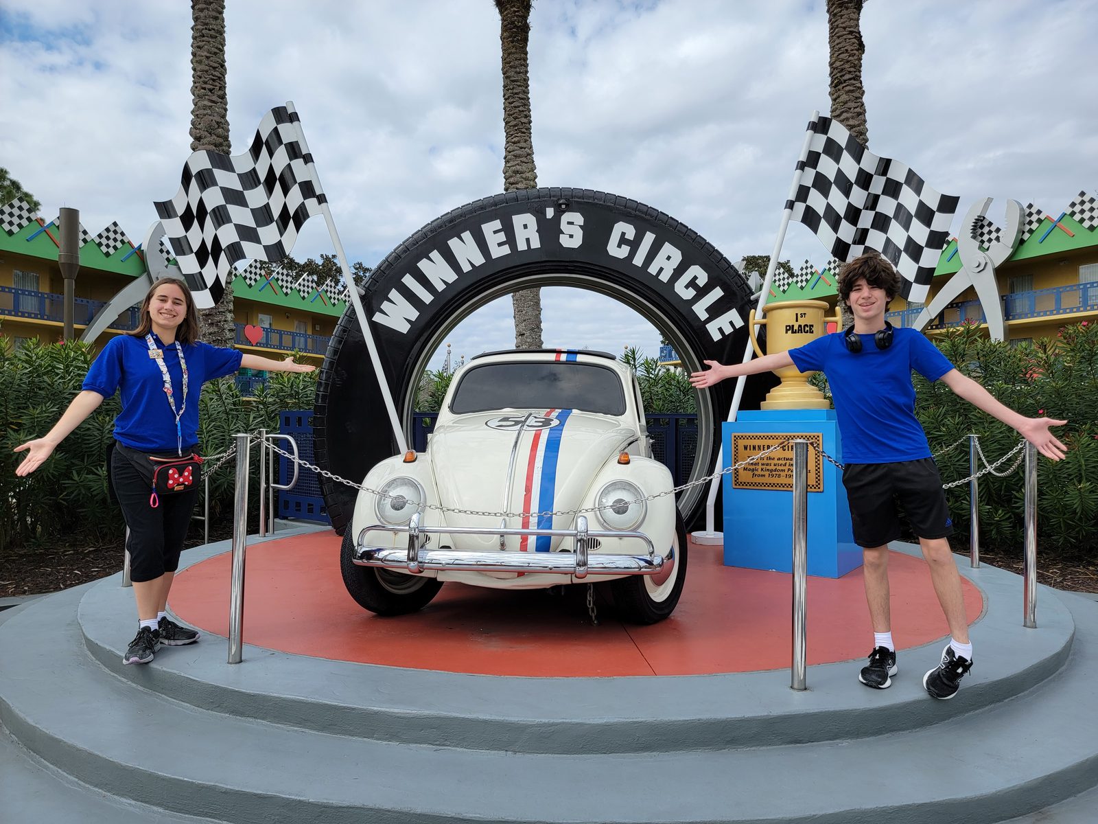 Lisa and Thomas at Herbie's Winner's Circle