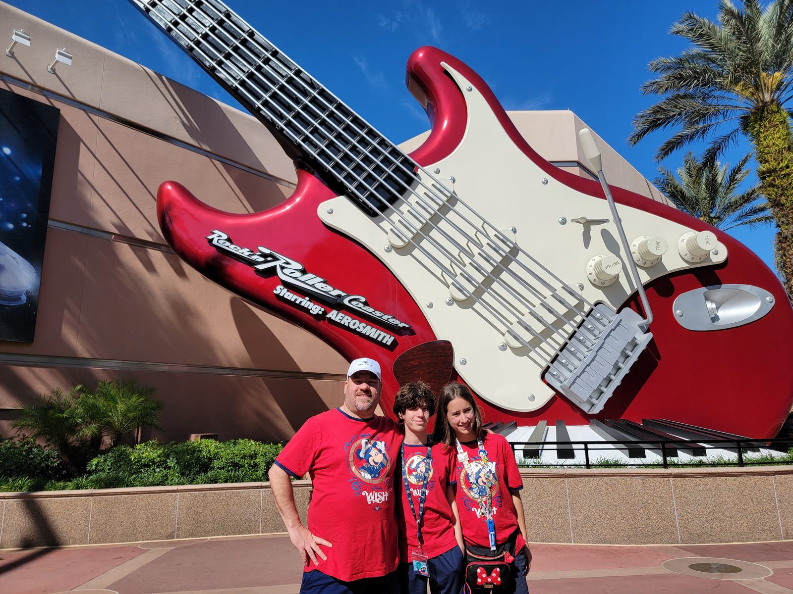 Lisa, Thomas and me by the giant guitar