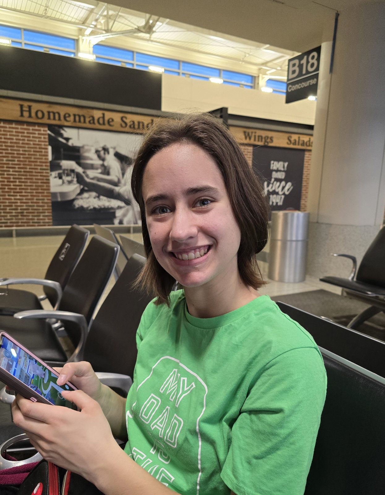 Someone is REALLY ready for this exciting trip.